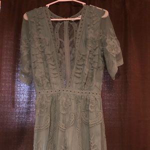 She + Sky Lace Romper